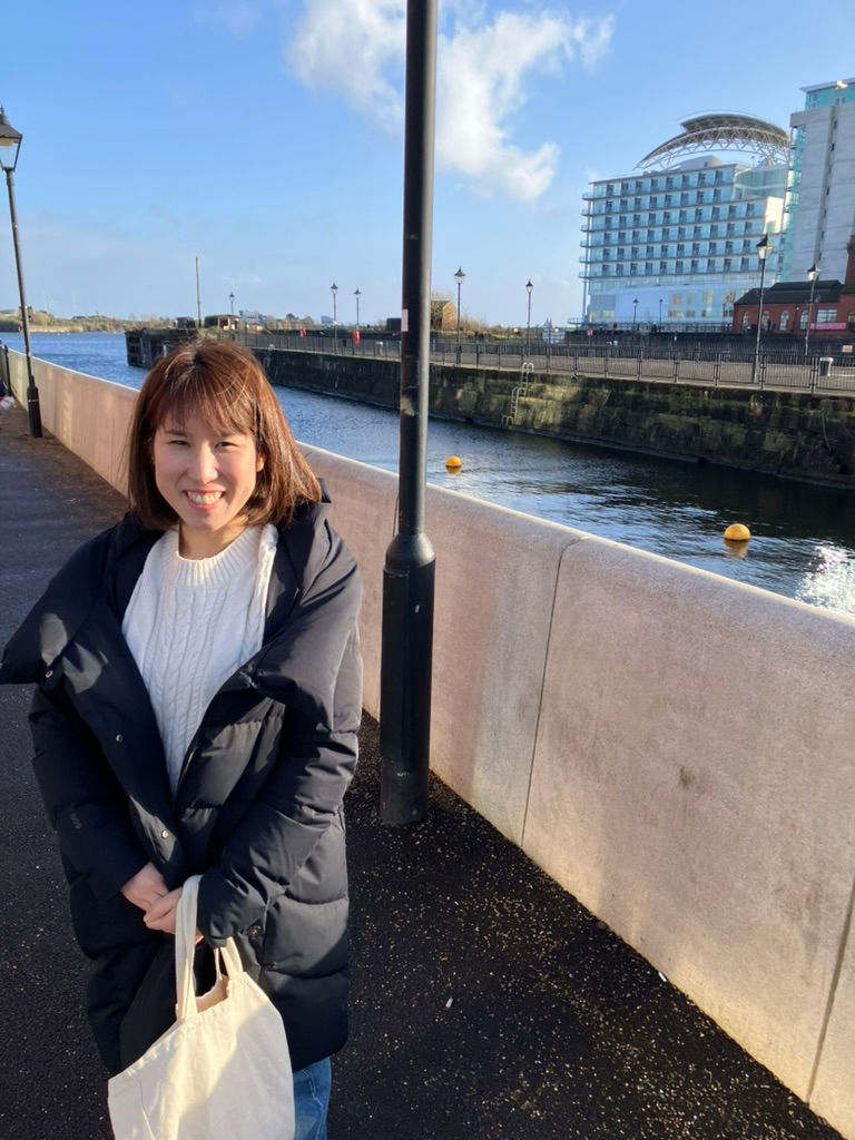 科学館のあるベイエリアにいるゆかり様