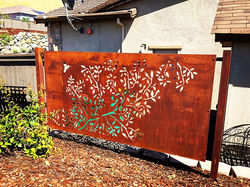 Privacy screen to block view of trash ca