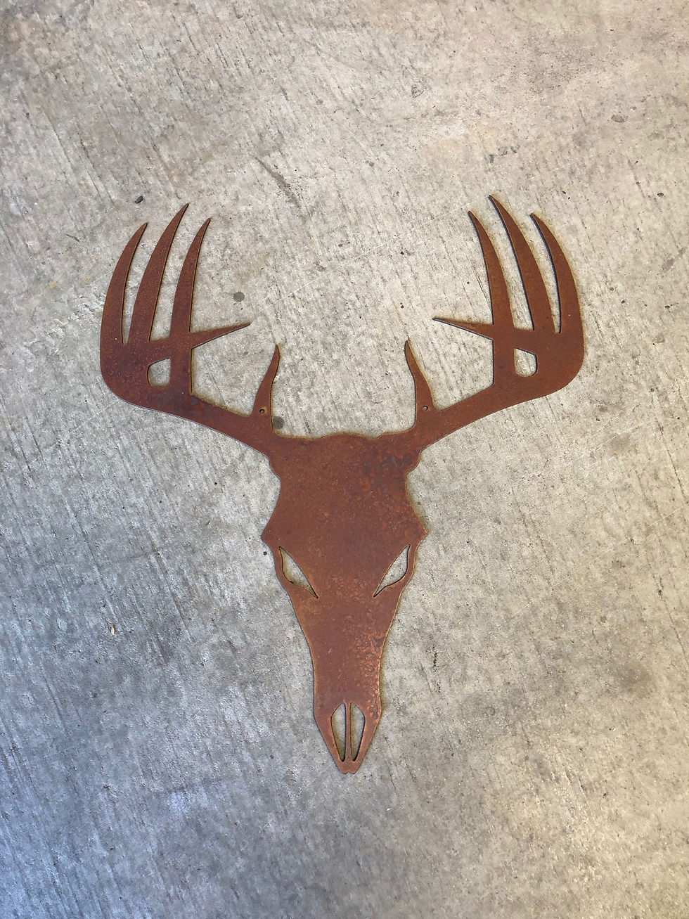 Thumbnail: Metal Wall Art Rusted Deer Skull - Rusted Deer Skull - Interior/Exterior - Sign 