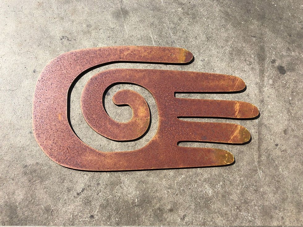 Thumbnail: Kokopelli Hand Southwest New | Wall Art | Yard Art | Kokopelli | Rusted Art | Ru