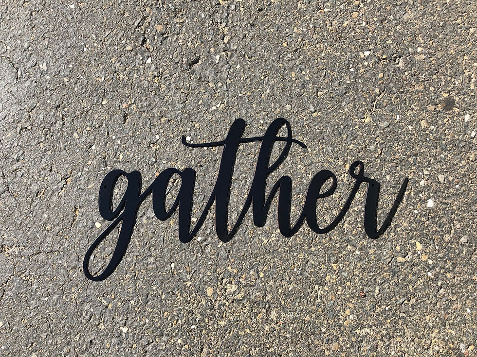 Thumbnail: Gather Sign - Black - Rust - gather