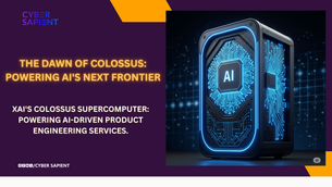 Futuristic depiction of xAI's Colossus AI supercomputer with glowing circuits.