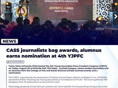 CASS journalists bag awards, alumnus earns nomination at 4th YJPFC