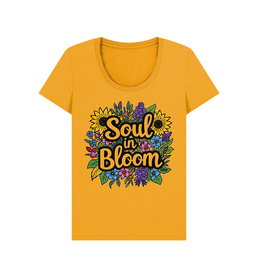 Thumbnail: SOUL IN BLOOM 100% Organic Cotton Womens Scoop Neck Tee - Candy Marx