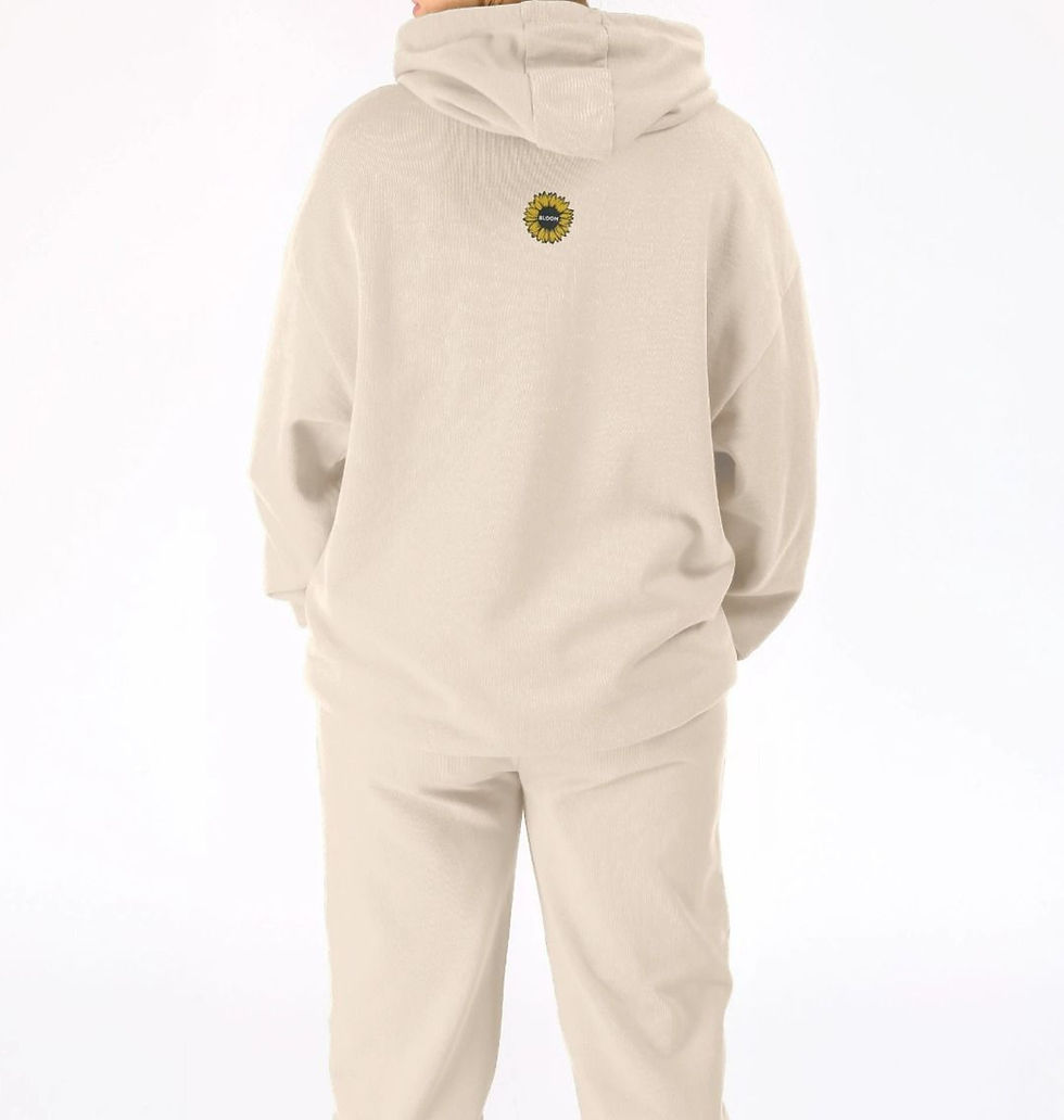 Thumbnail: Womens Unisex Organic Cotton Sunflower Hoodie Jumper - Candy Marx