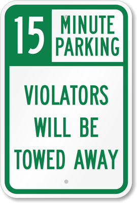TIME PARKING SIGN