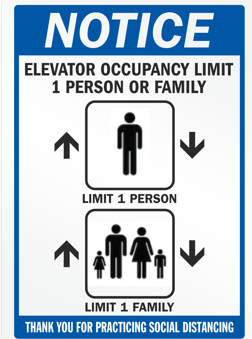 CV913 ELEVATOR CAPACITY NOTICE