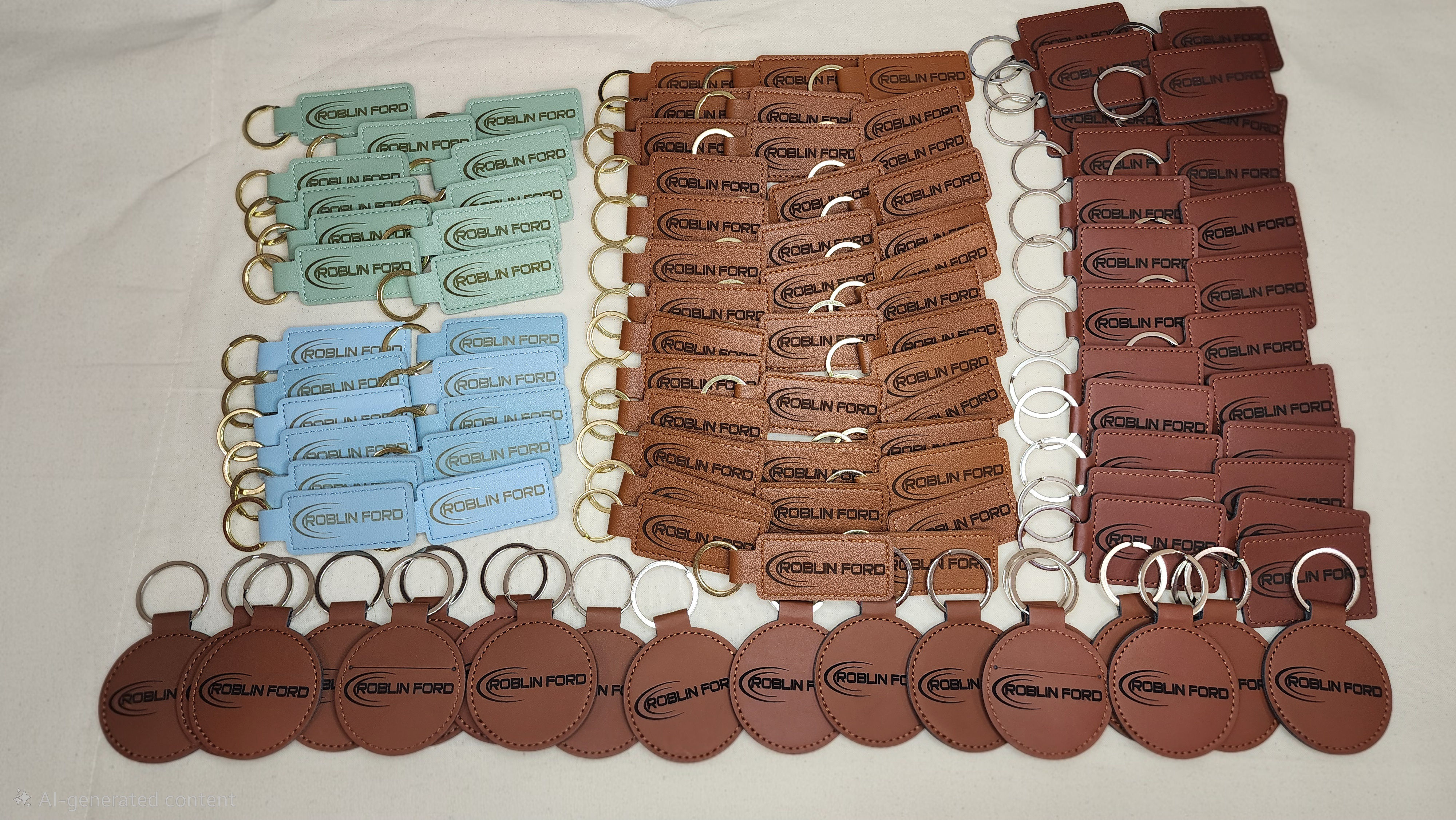 Multi Coloured Multi Style leather Keychains