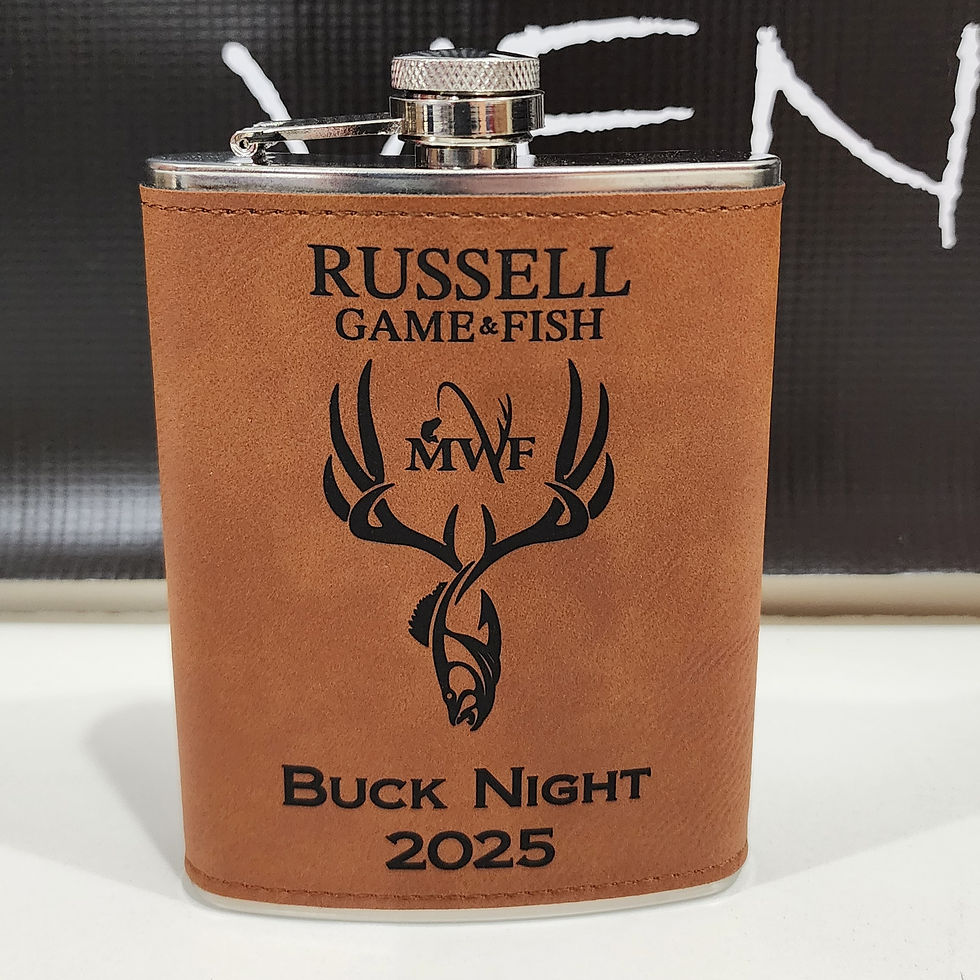 Thumbnail: Leather Engraved Flask