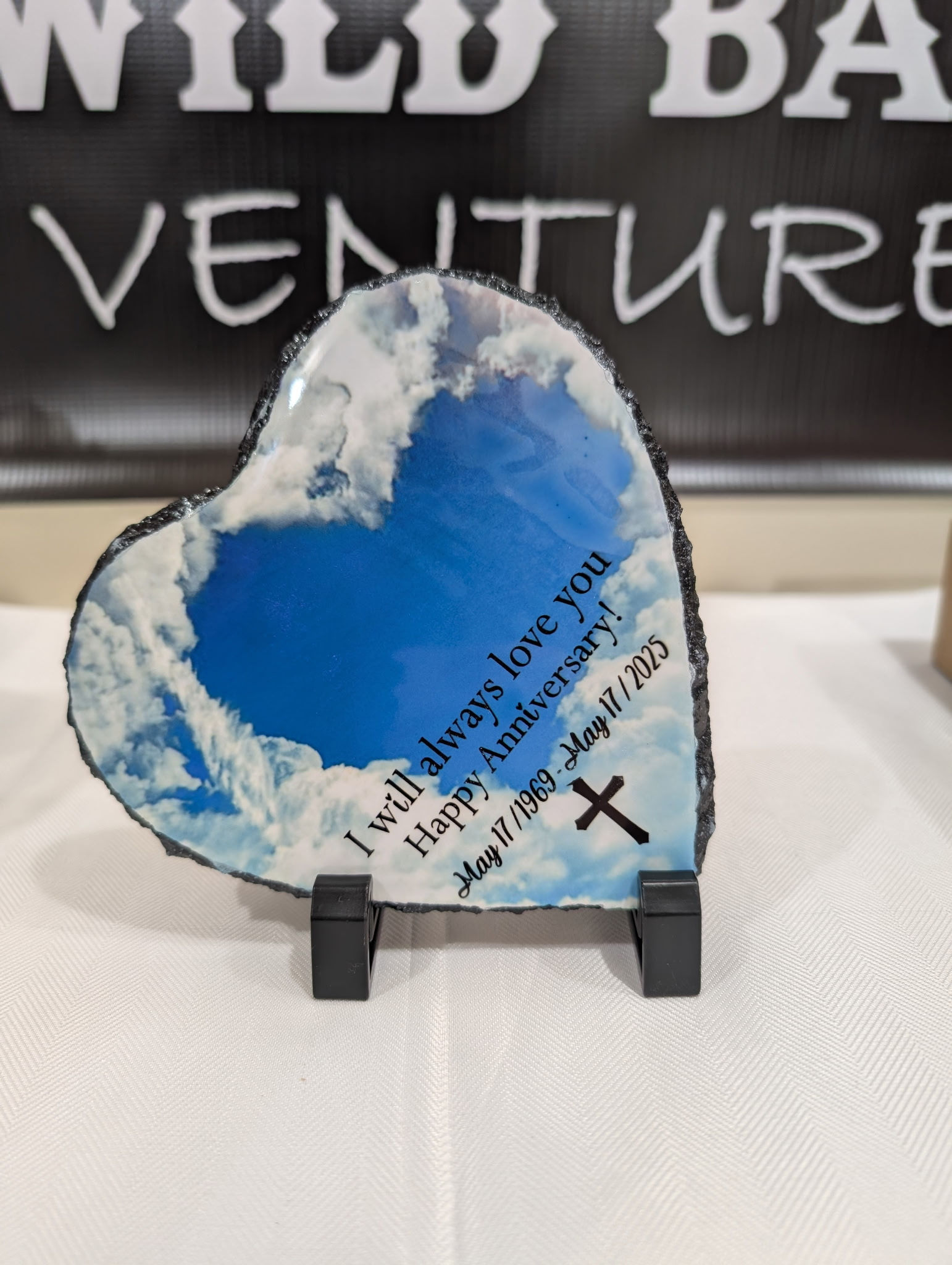 Sublimated Slate Heart