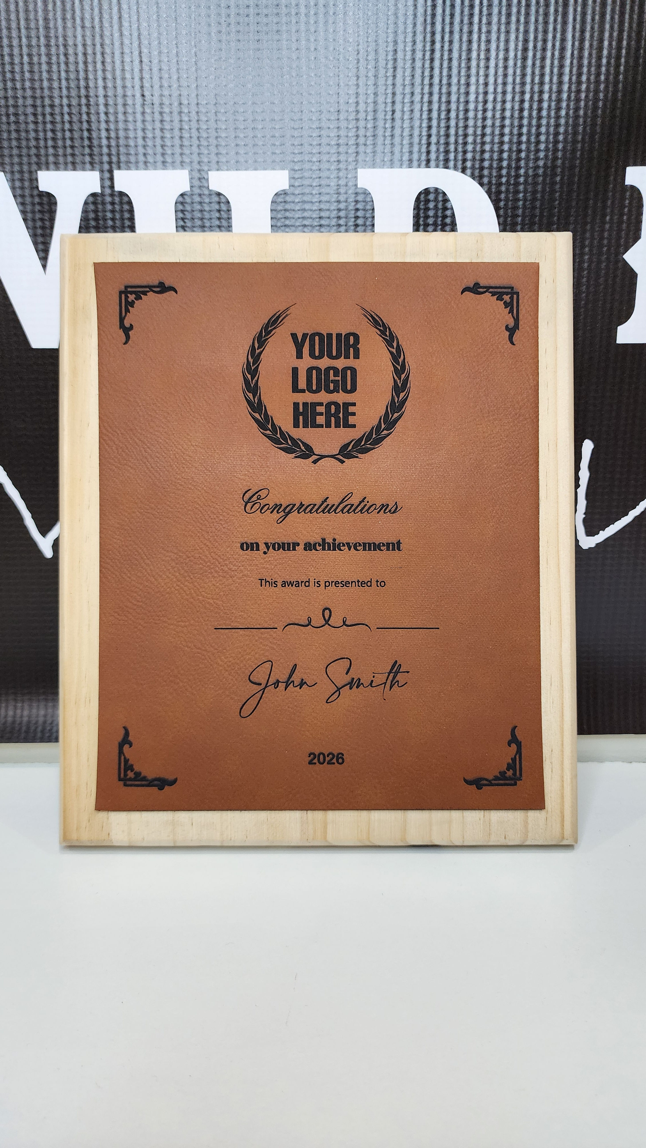 Leather Plaque Award
