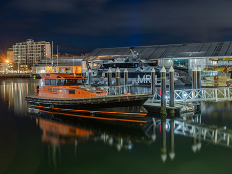 Braving winter nights in Hobart trying to get eye-catching pictures