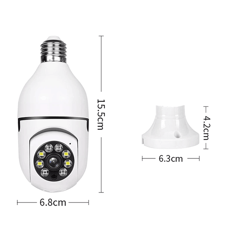 Thumbnail: 360° 1080P IP E27 Light Bulb Camera Wi-Fi IR Night Smart Home Wireless Security
