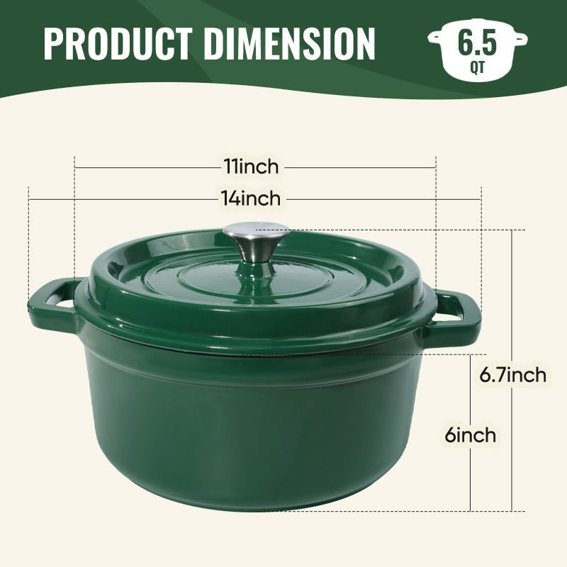 Thumbnail: Cast iron Dutch POTS are suitable for gas, electric, ceramic, induction furnaces