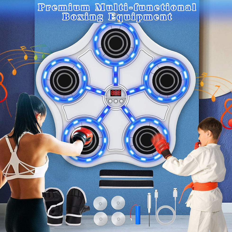 Thumbnail: Five key boxing target-white body-white keys-blue light-black eva