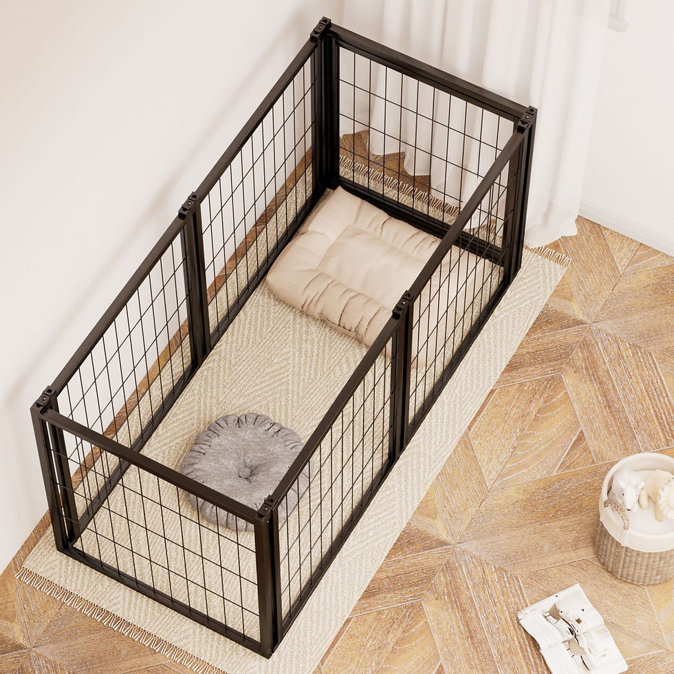 Thumbnail: Dog Crate 47.2" Dog Kennel for Small Medium Dogs, Puppy Dog Playpen with Top, Pe