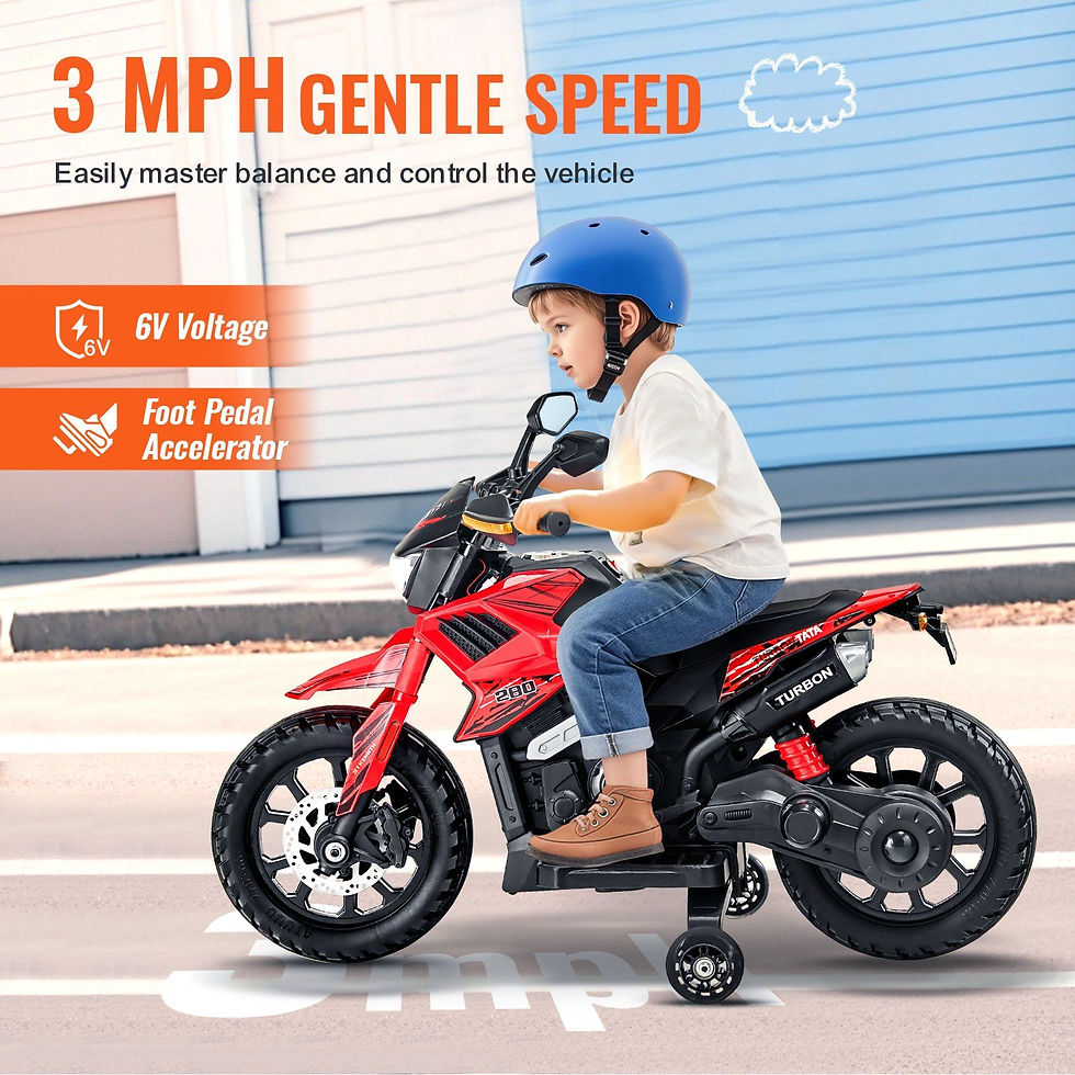 Thumbnail: Christmas Gift! Kids Ride on Motorcycle 6V Electric Motorbike with LED for Kids 