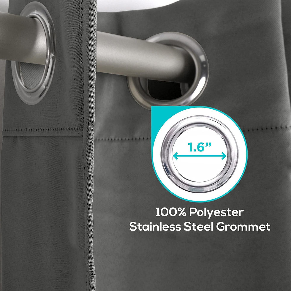 Thumbnail: 2 Panels Blackout Curtains for Bedroom with Grommet 42x84 inch Dark Grey Room Da
