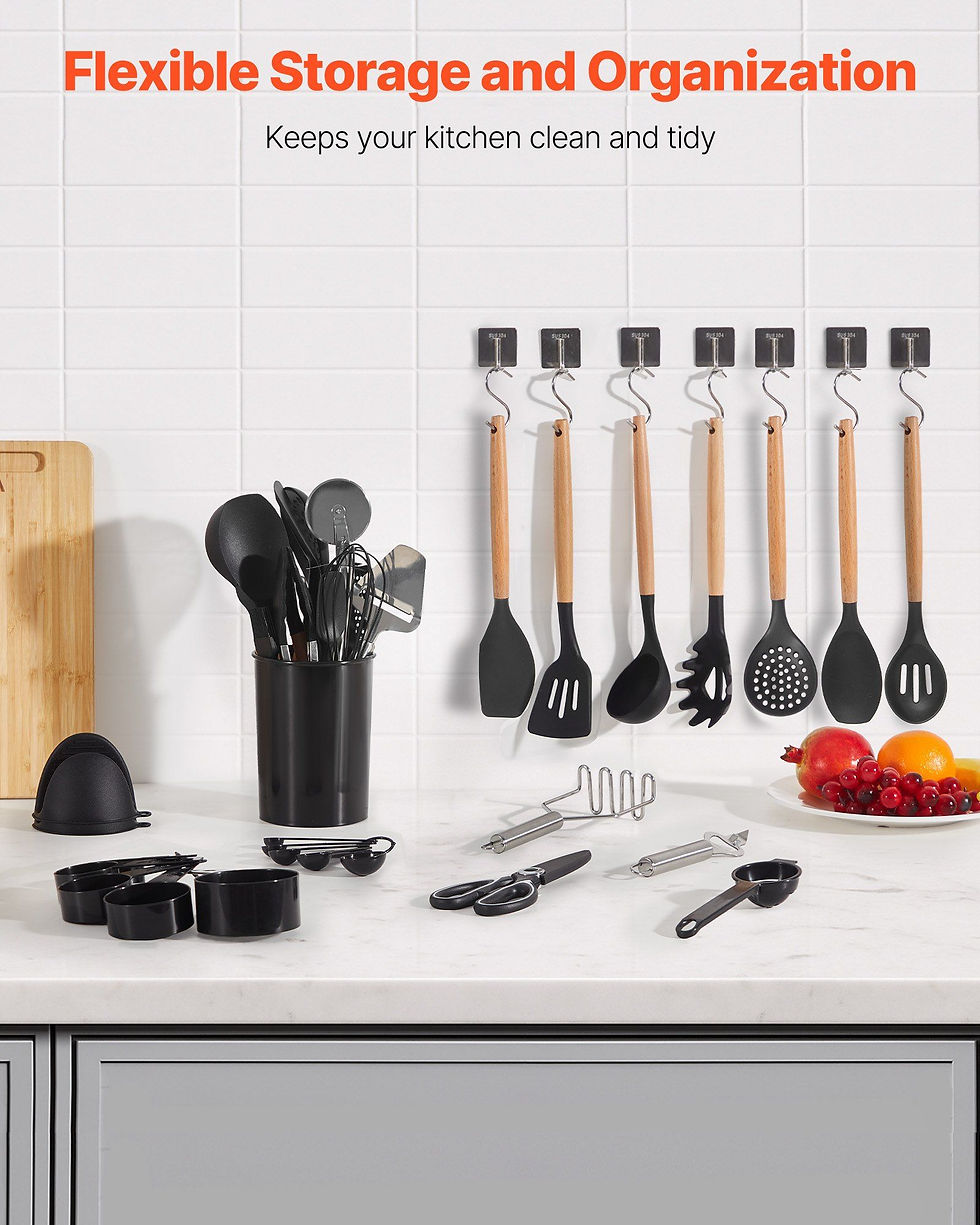 Thumbnail: 50 PCS Kitchen Cooking Utensils Set Silicone Spatula Spoon Tools Heat Resistant