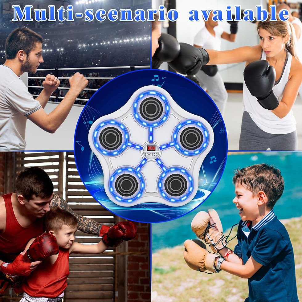 Thumbnail: Five key boxing target-white body-white keys-blue light-black eva