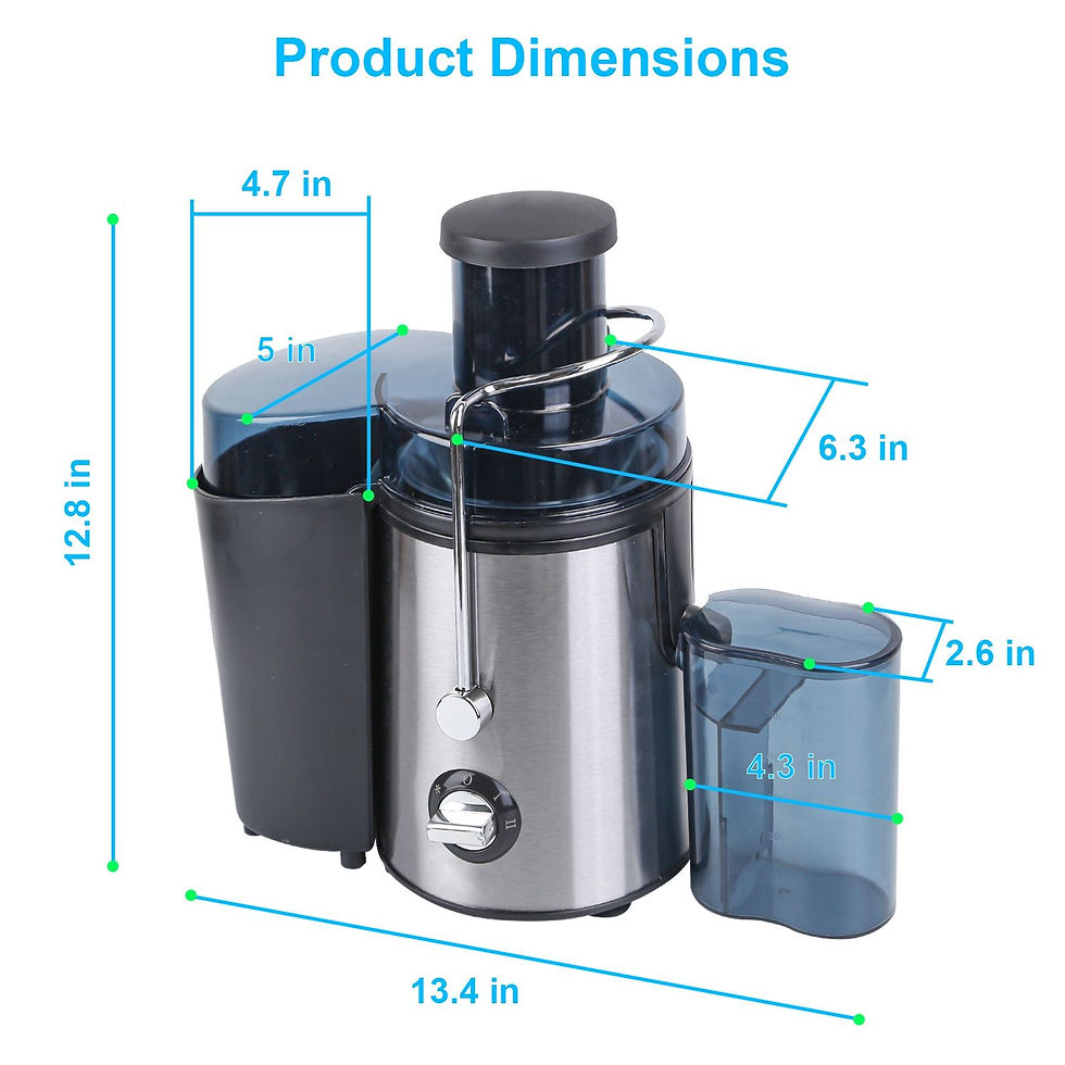 Thumbnail: 1000W Centrifugal Juicer Juice Extractor with 2 Speeds 3.6in Wide Feed Chute 17O