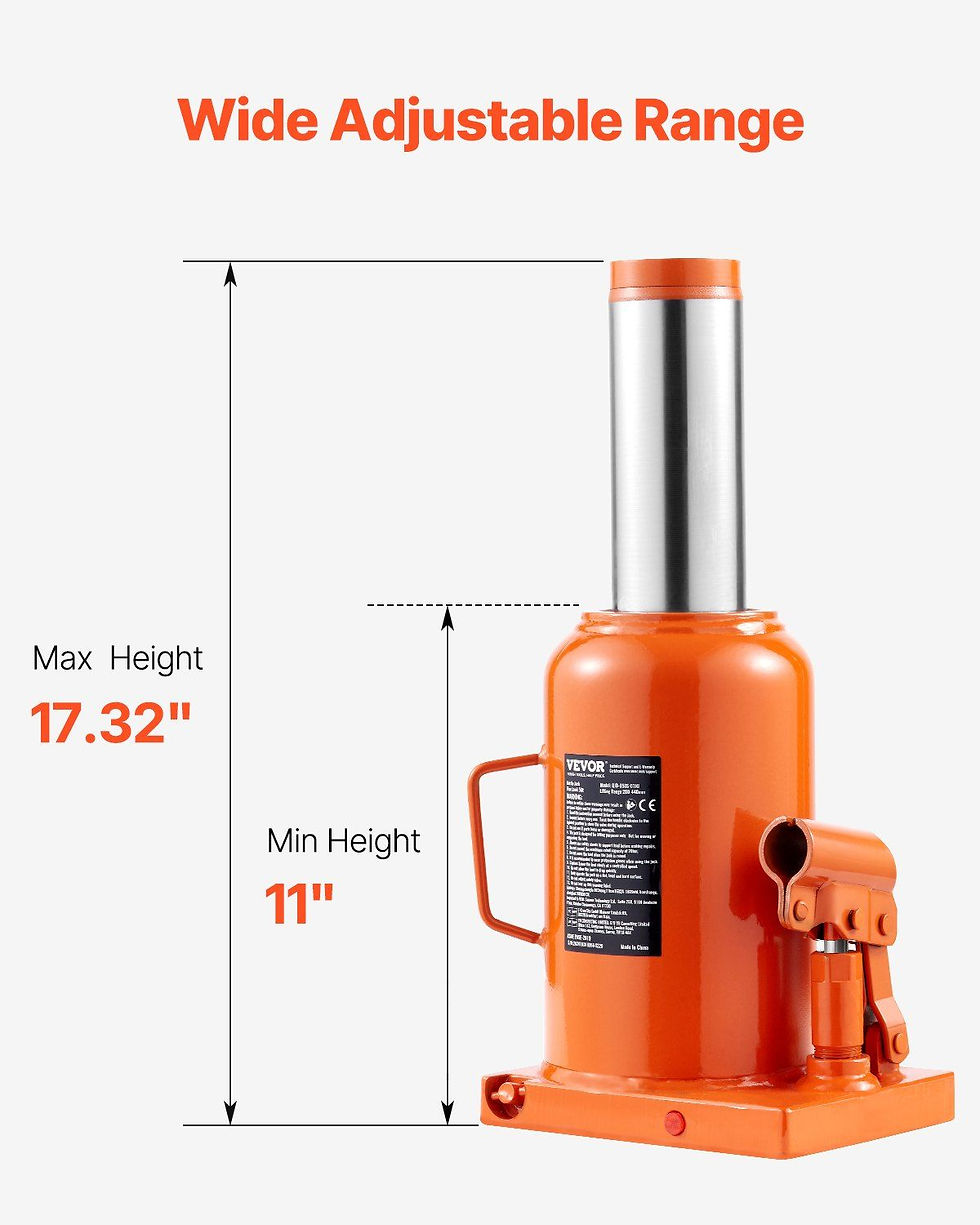 Thumbnail: Hydraulic Bottle Jack 50 Ton Manual High Lift Automotive Car Repair Shop
