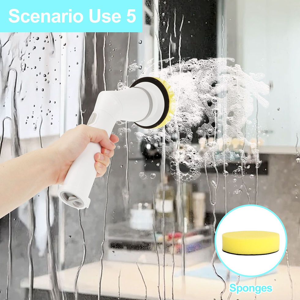 Thumbnail: IAGREEA shower scrubber with 6 Replaceable Brush Heads, IPX6 Waterproof Cordless