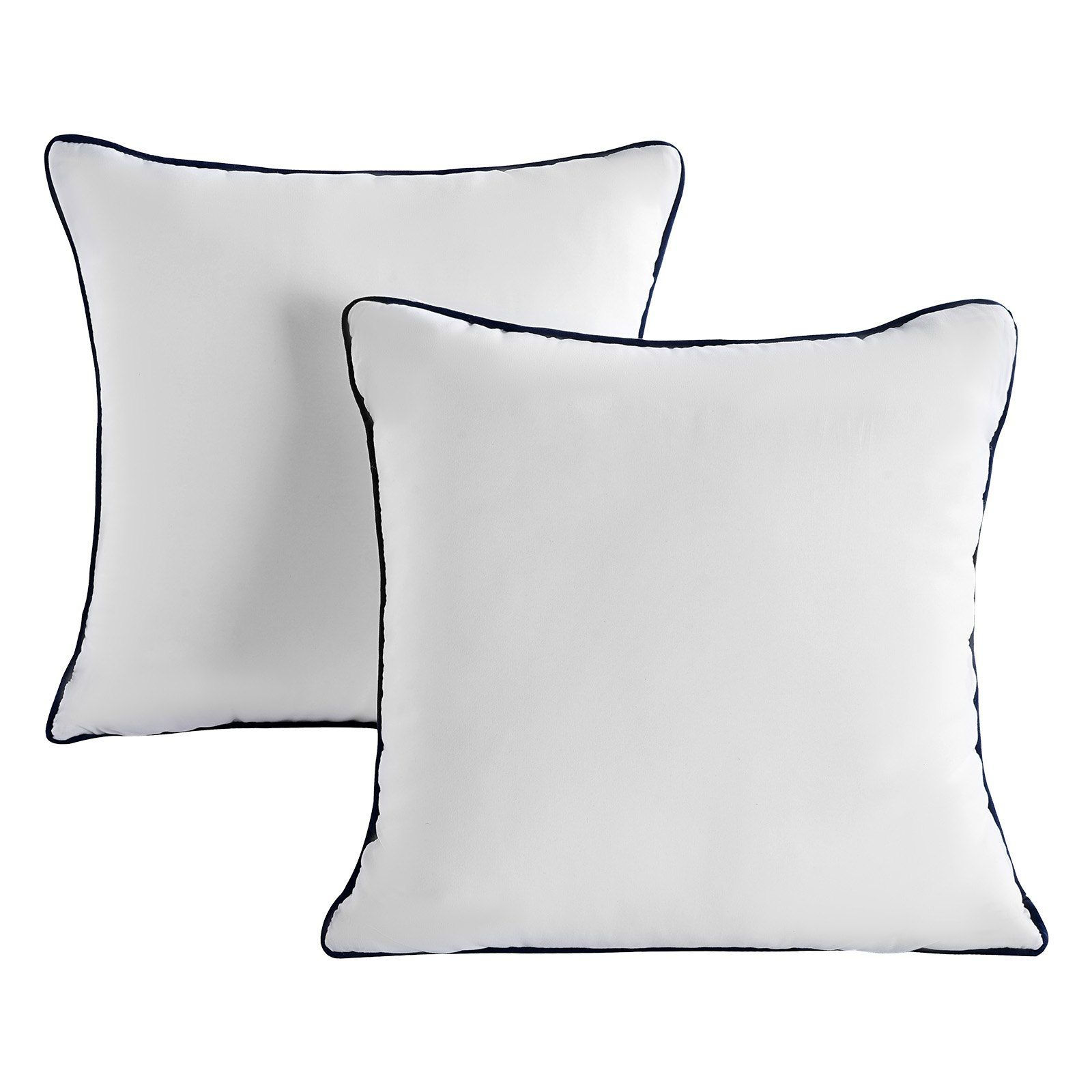 18 x 18 in Throw Pillow Inserts Pack of 2 White Down Alternative Pillows Square