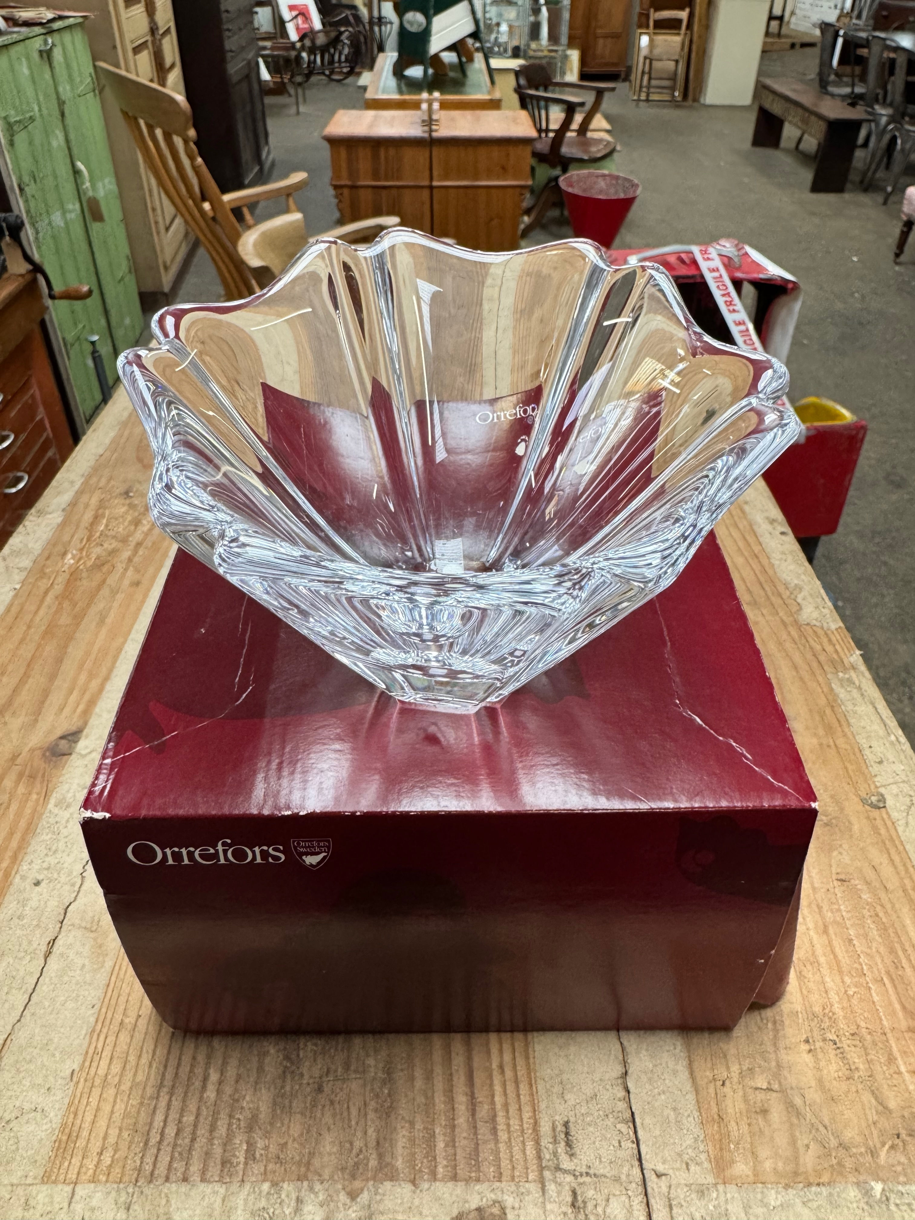 Orrefors Onion Dish in Box