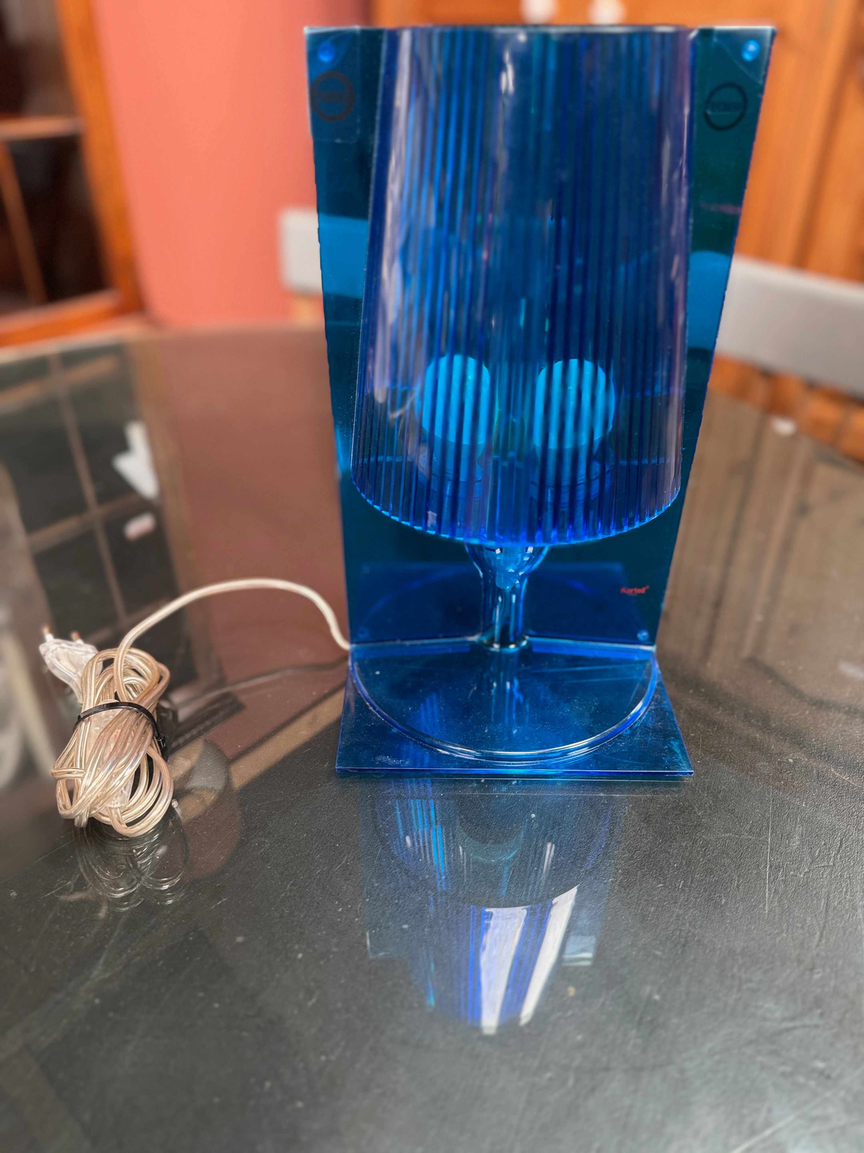 Ferruccio Laviano for Kartell Blue 'Take' Polycatbonate Table Lamp