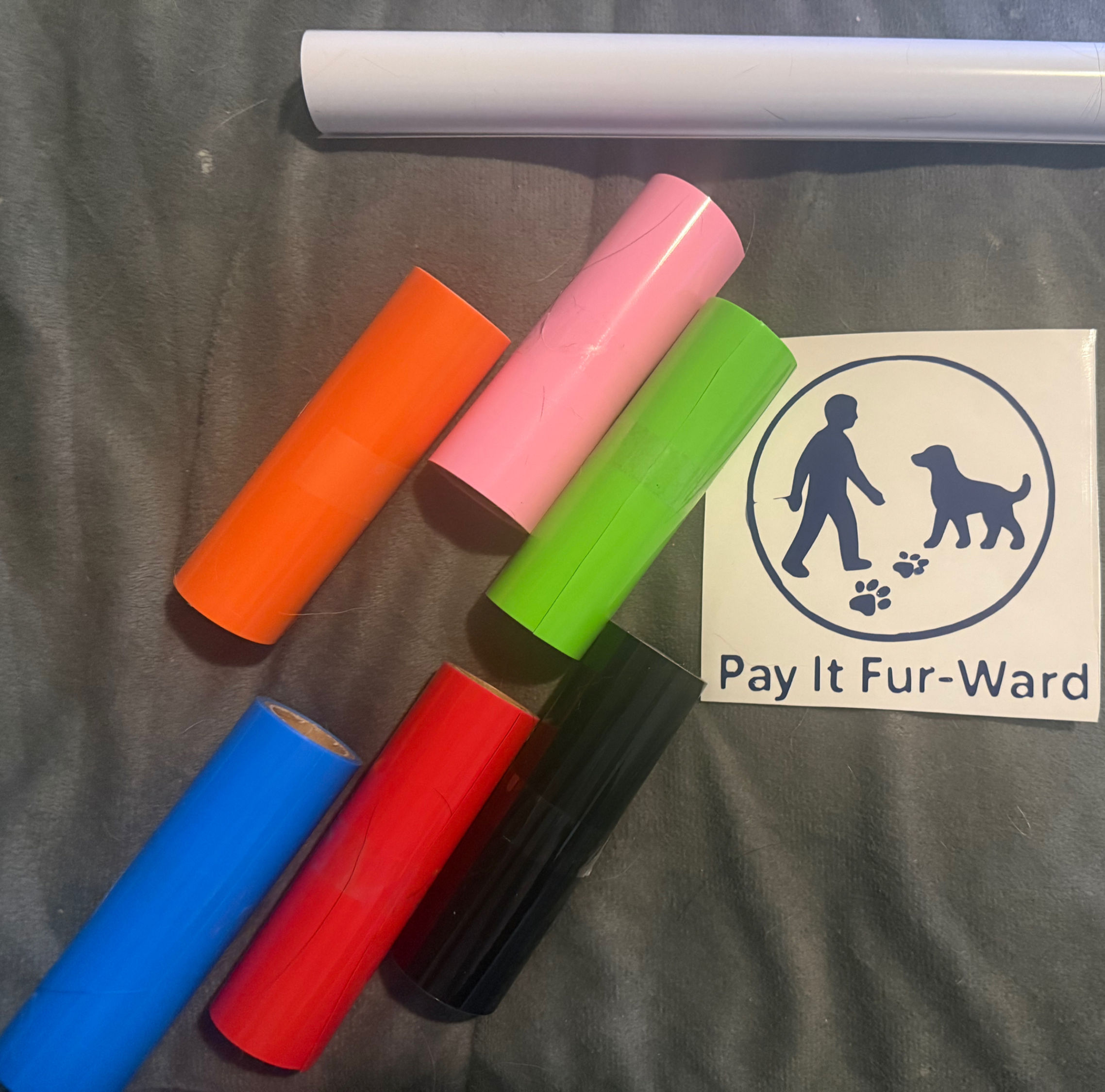 4.5 inch by 5 inch Pay It Fur-Ward Vinyl Sticker