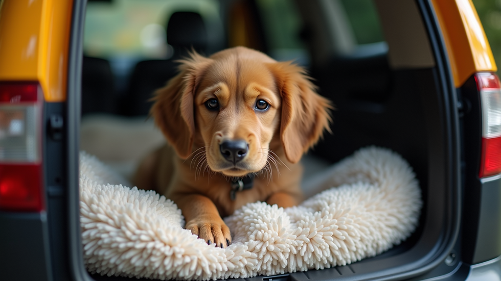 Close-up view of a pet carrier with a blanket inside
