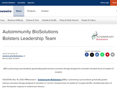 ABS announced key appointments to its leadership team, including Richard Polisson, MD, MHSc, Chief Medical Officer, and Jen Beachell, MBA, Chief Business Officer.