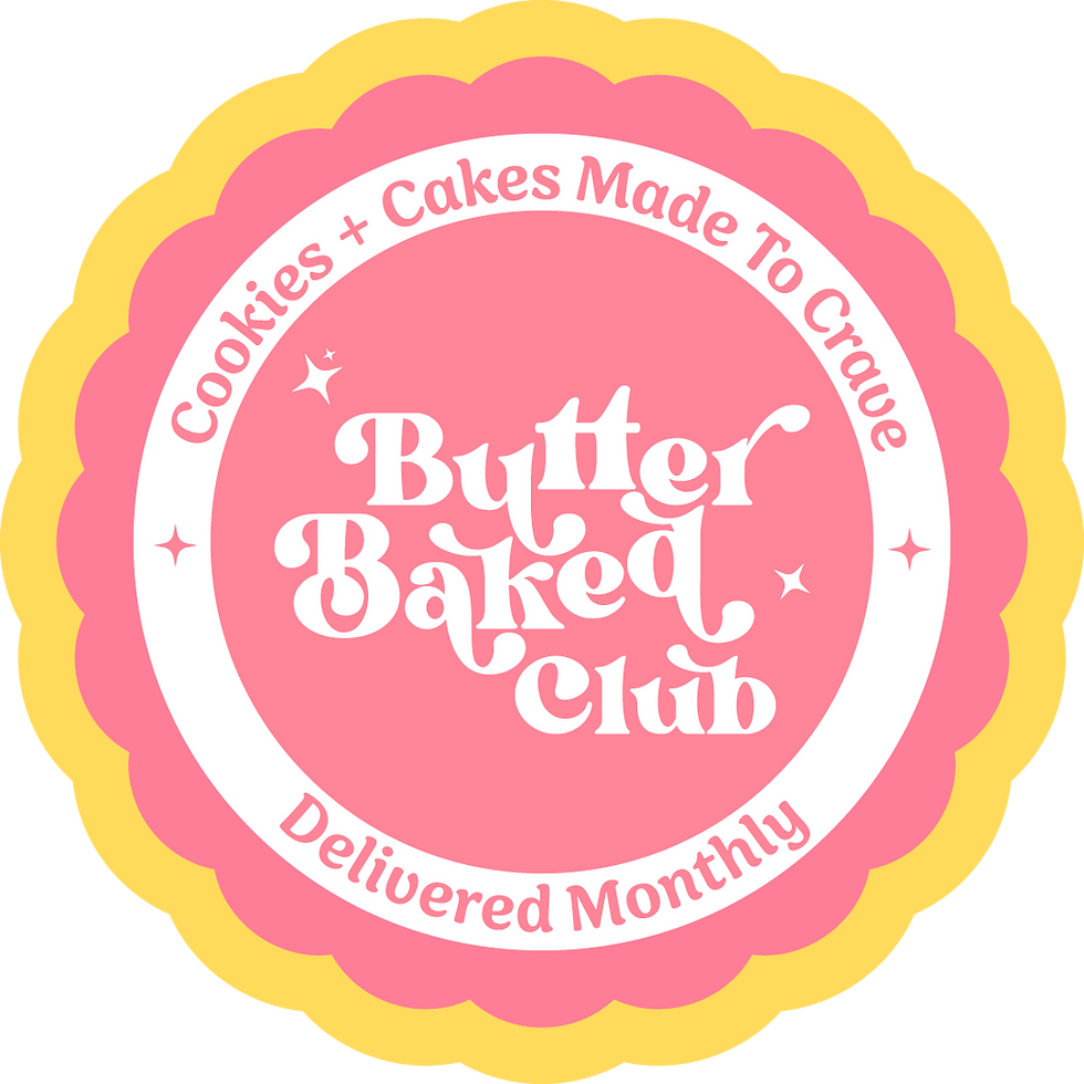 butter baked cookie + cake club badge logo