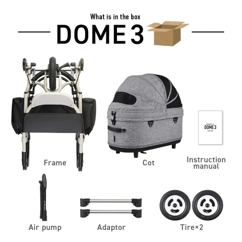 Airbuggy Dome Urban White Pet Carrier-PremierL