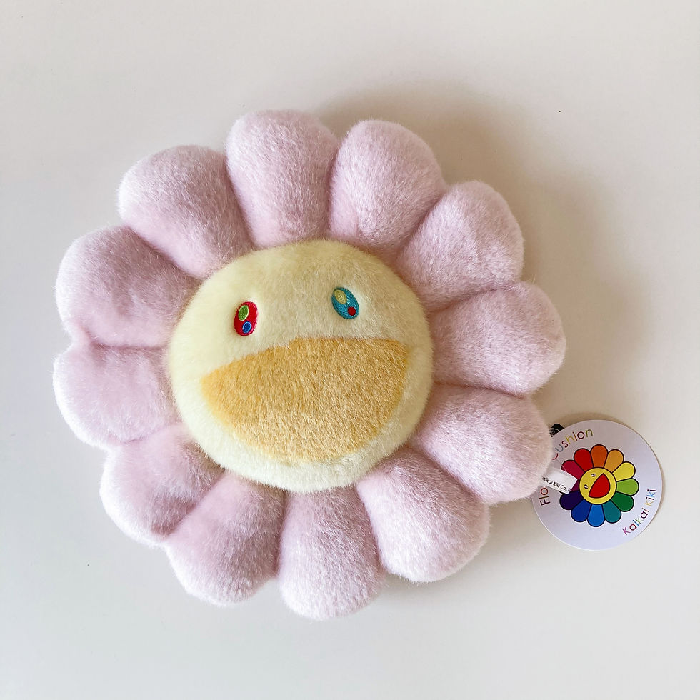 Takashi Murakami light pink cushion 村上隆太阳花抱枕30cm-全粉