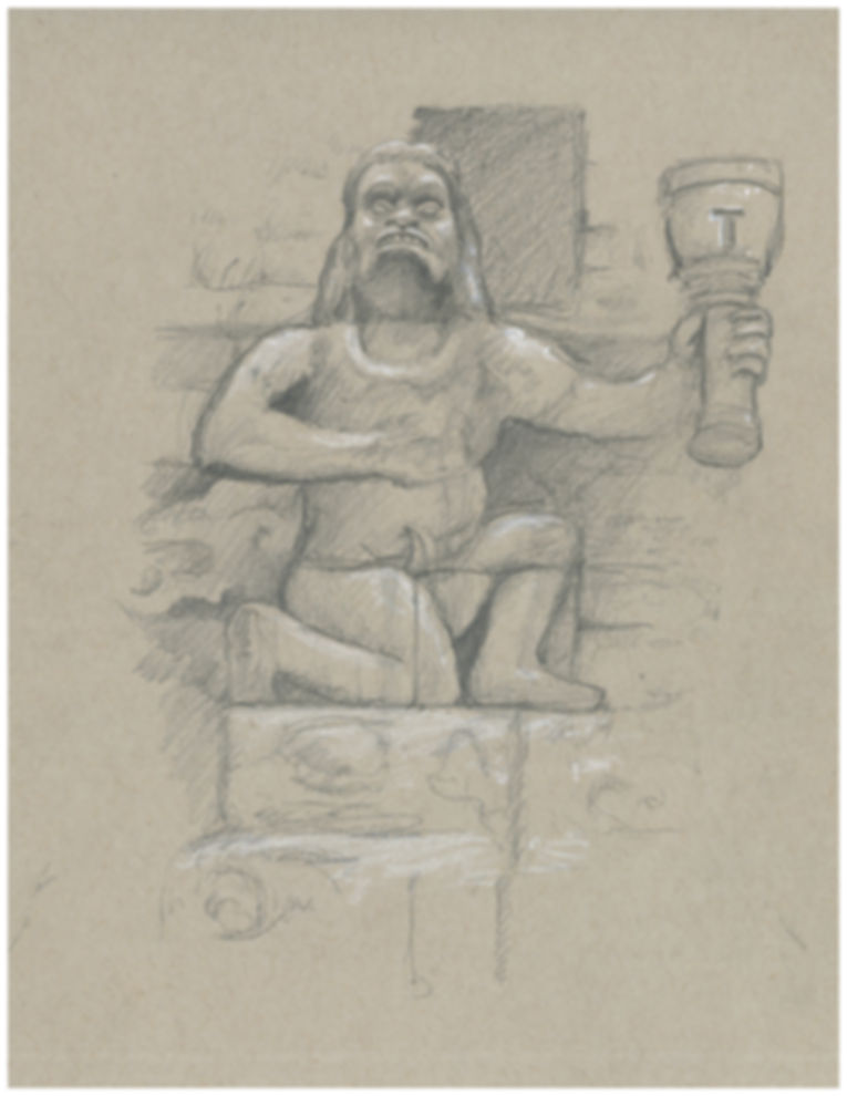 THE DRAGON STORM - GATES - Copan - Framed & Signed by Author and Artist