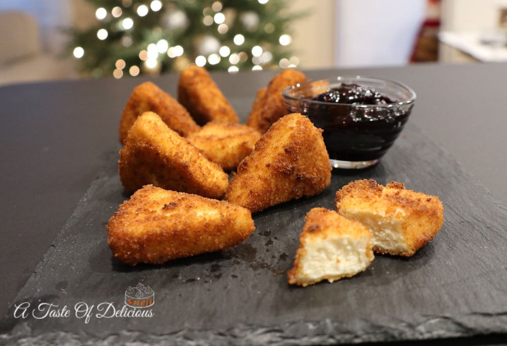 Cheese Triangles with Berry Jam