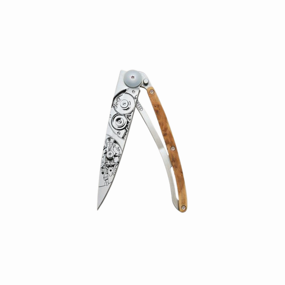 Thumbnail: Deejo Pocket Knife Brown Wood Handle