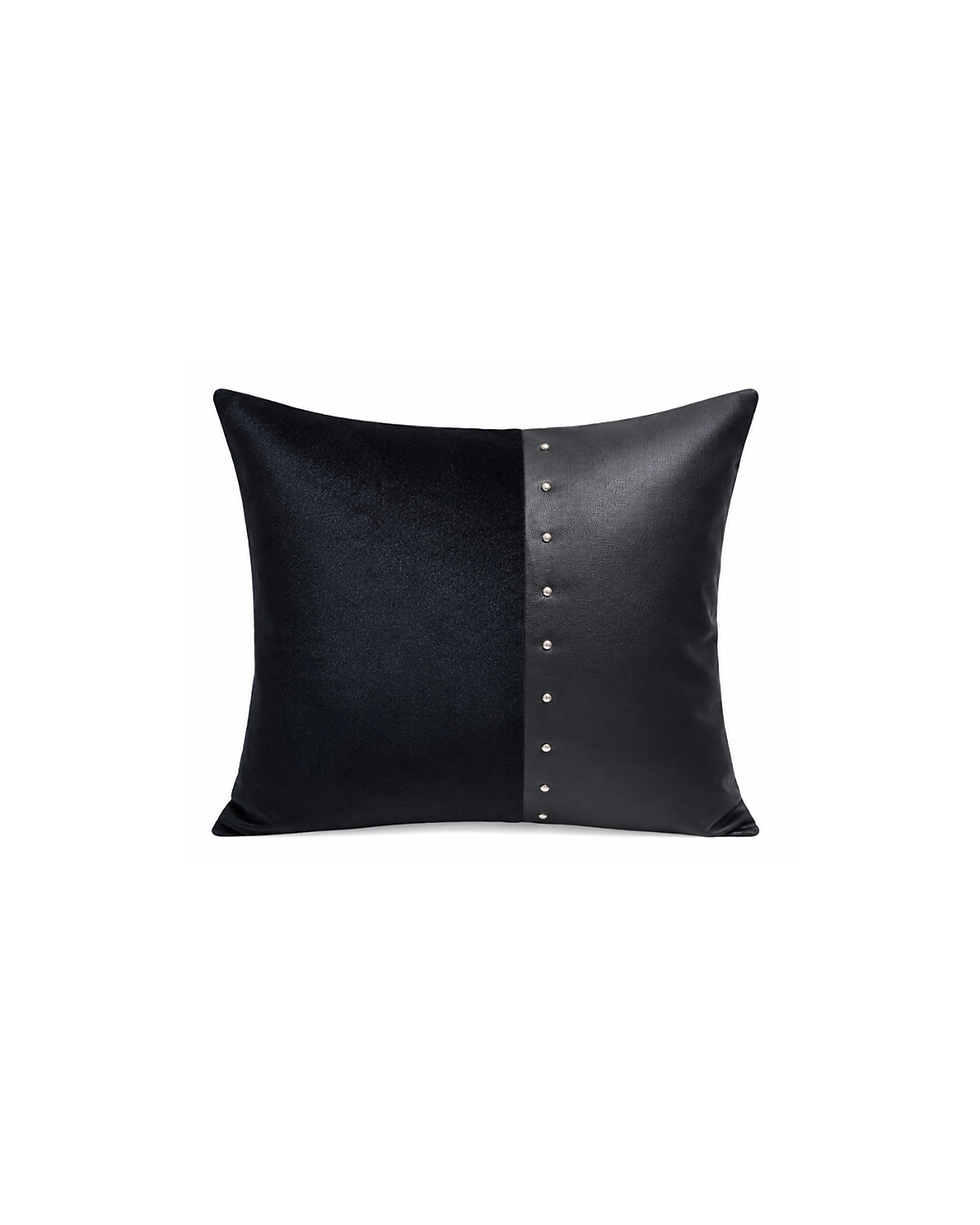 Thumbnail: Leather Stud Cushion Cover 50x50cm