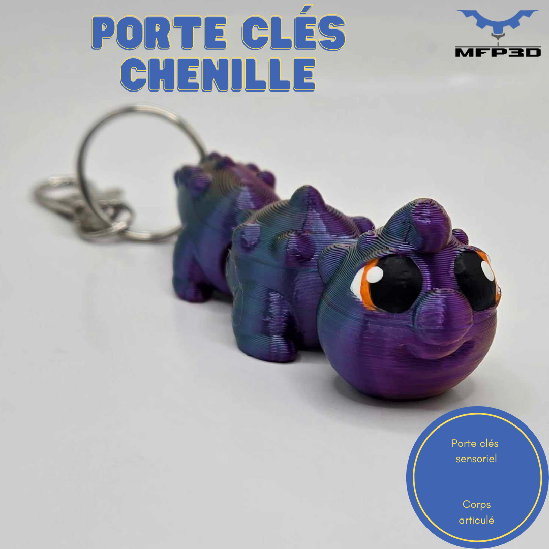 Porte clés chenille