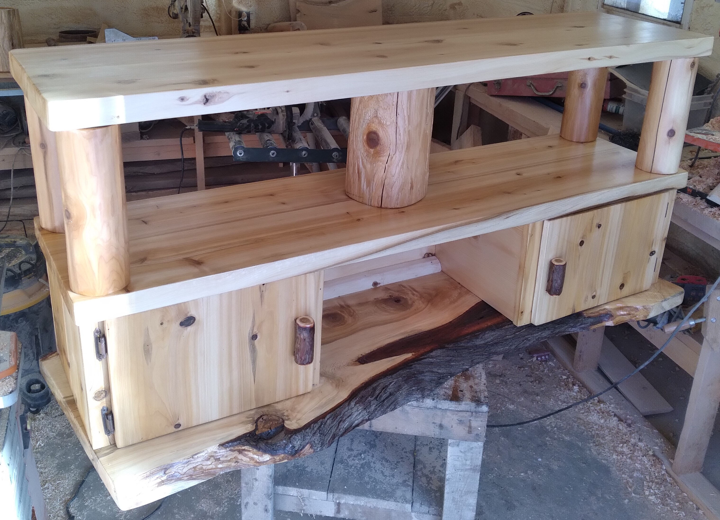 new rustic live edge 60 inch tv stand