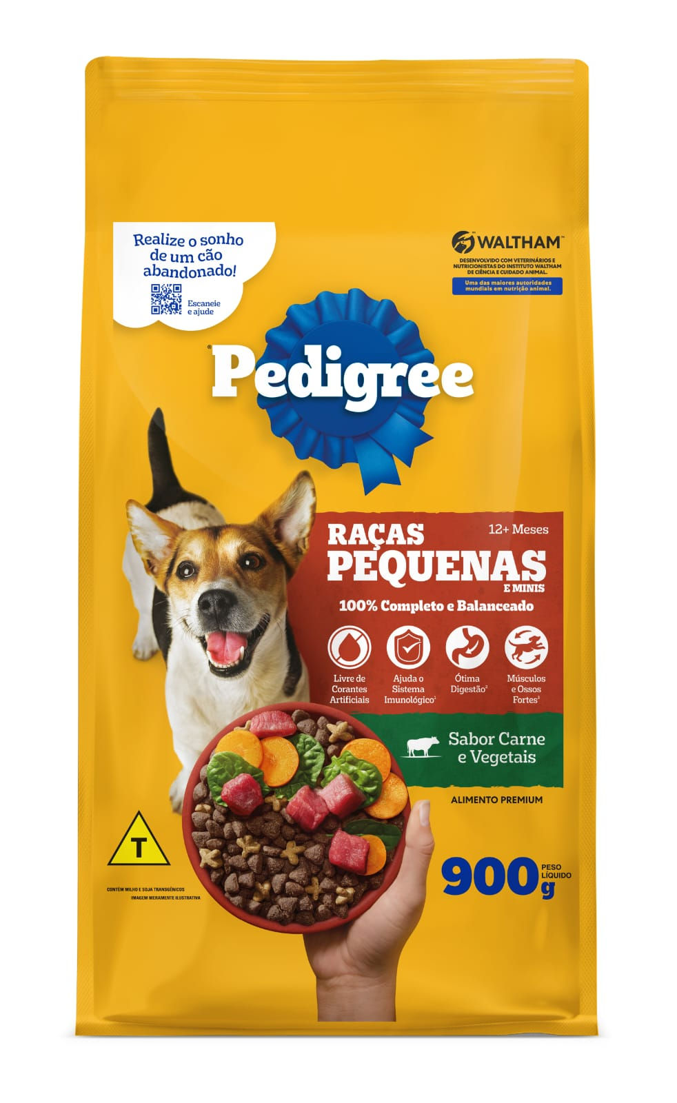 Ração Pedigree Cães Adultos Raças Pequenas Carne e Vegetais