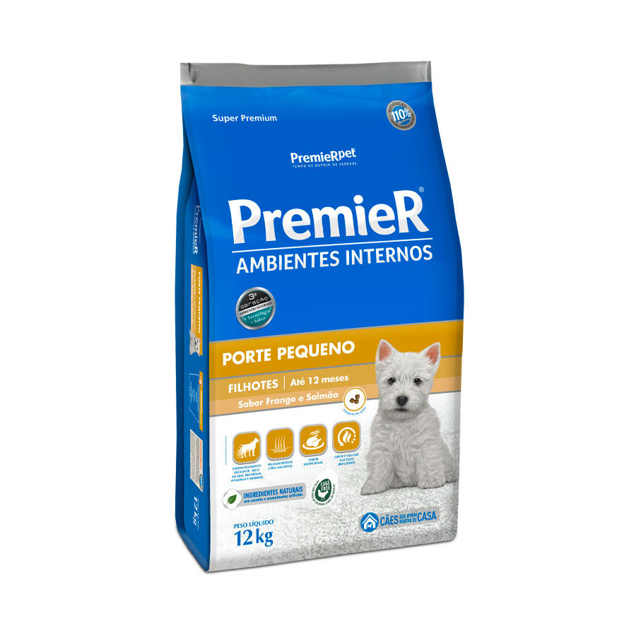 Miniatura: Ração Premier Ambientes Internos Cães Filhotes Raças Pequenas