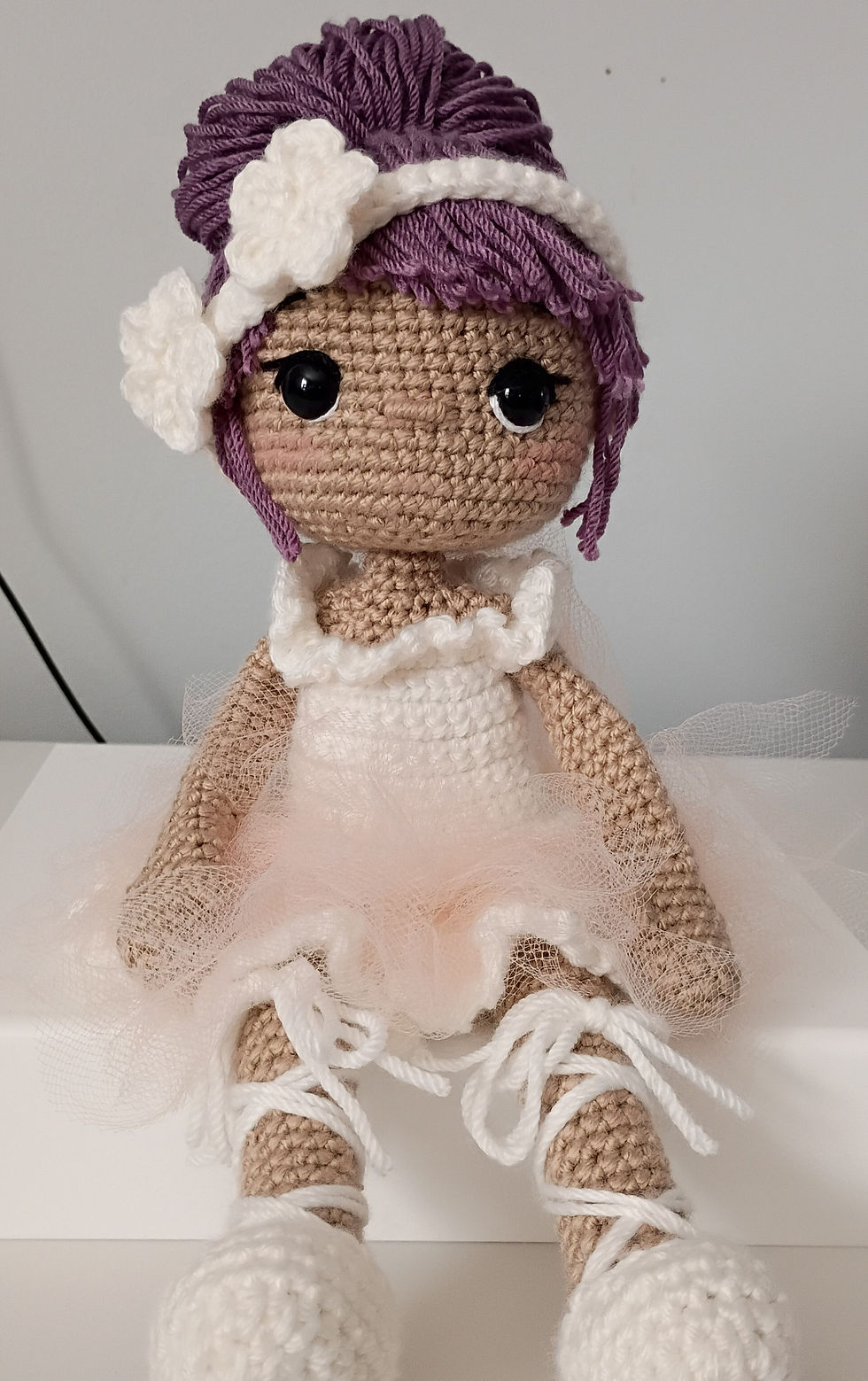 Thumbnail: Handcrafted Crochet Ballerina Doll "Jade"