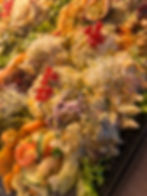 Feest salade met vis