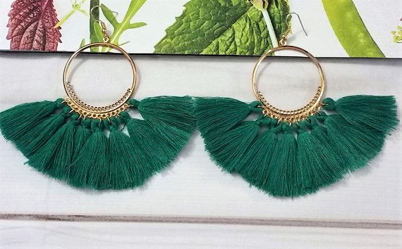 Thumbnail: Boho, Ethnic, Bohemian, Tassel Women Earrings