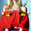 Thumbnail: Bohemian Style Dangle, Long, Pompom Hoop Earrings Multi - Color