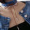 Thumbnail: Blue Denim Choker Necklace, Blue Jean Choker, Thick Choker, Bohemian Choker