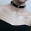 Thumbnail: Trendy Punk Style Cristal Rhinestone Gold Hollow Metal Circle Choker Necklace